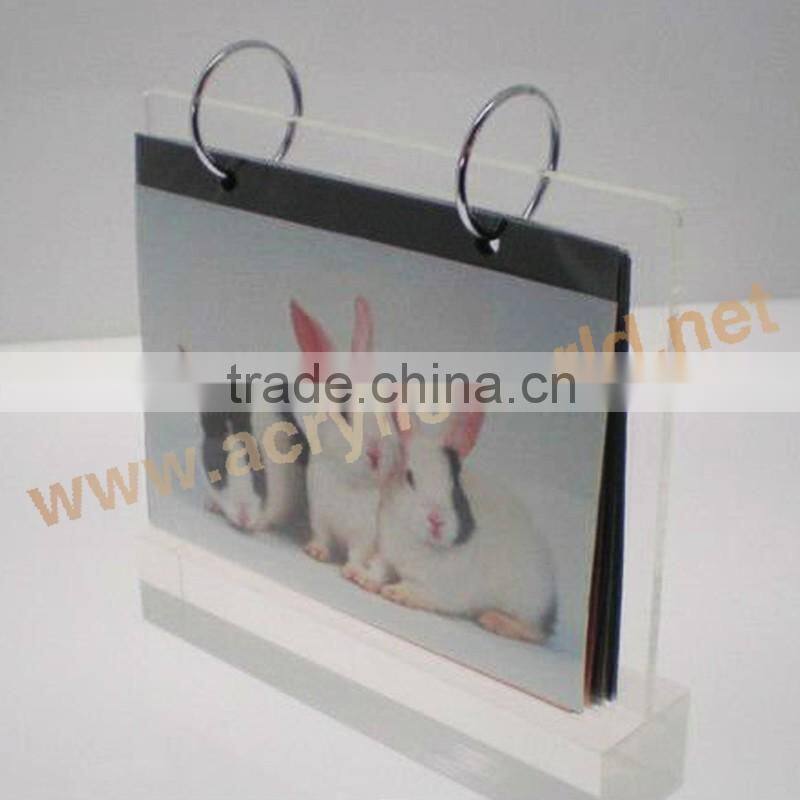 acrylic calendar holder,desk calendar with stand,acrylic desktop calendar holder