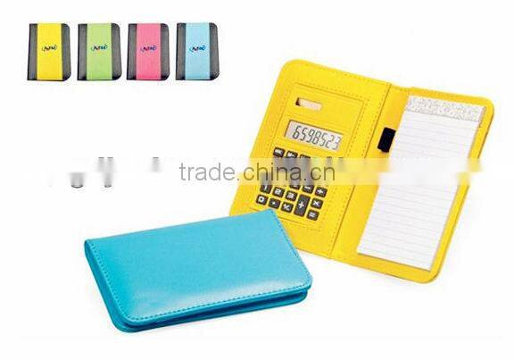 Pretty vertical pocket size leather note pad