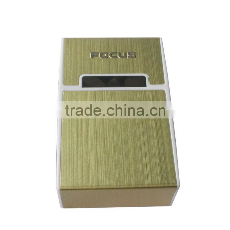 high quality hard plastic cigarette case with aluminum covered