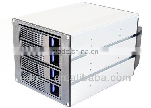 EDNSE 3U Network storage kit ED3004 4x3.5" SATA Hot Swap into 3 x 5.25" Drive Bays sata1/2/3 and sas HDD trays Hot-swap 6GB/s