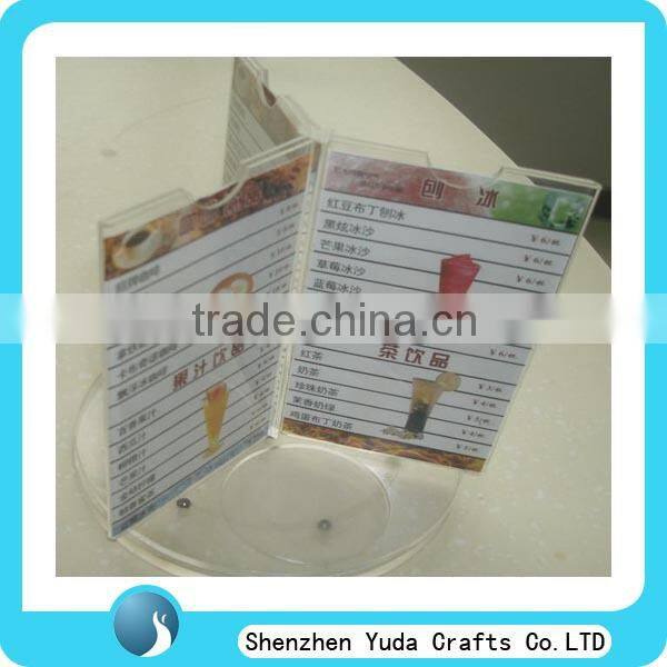 plexiglass insert A4,A5 sigh holder acrylic display stand acrylic card holder menu stand