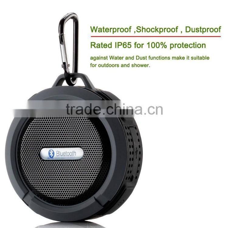 C6 portable Bluetooth Shower Speaker with Microphone