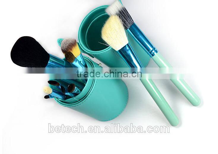 Pro 12 pieces travel brush make up brush set with cylinder package