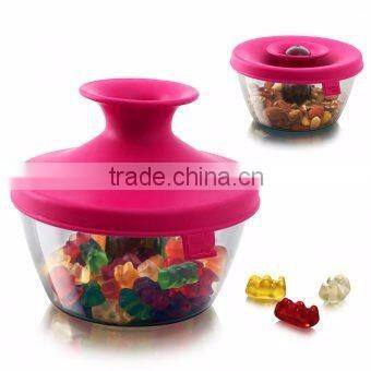Airtight Pop-Top PP Clear Storage Food Candy Plastic Jar