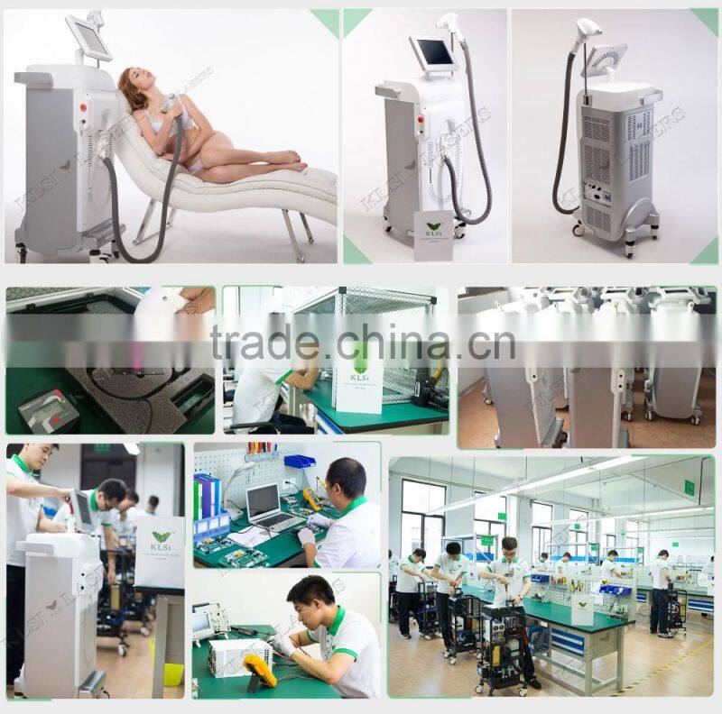 KLSi Laser 808nm diode laser hair removal machine / 12 * 12 big spot size fastest hair removal