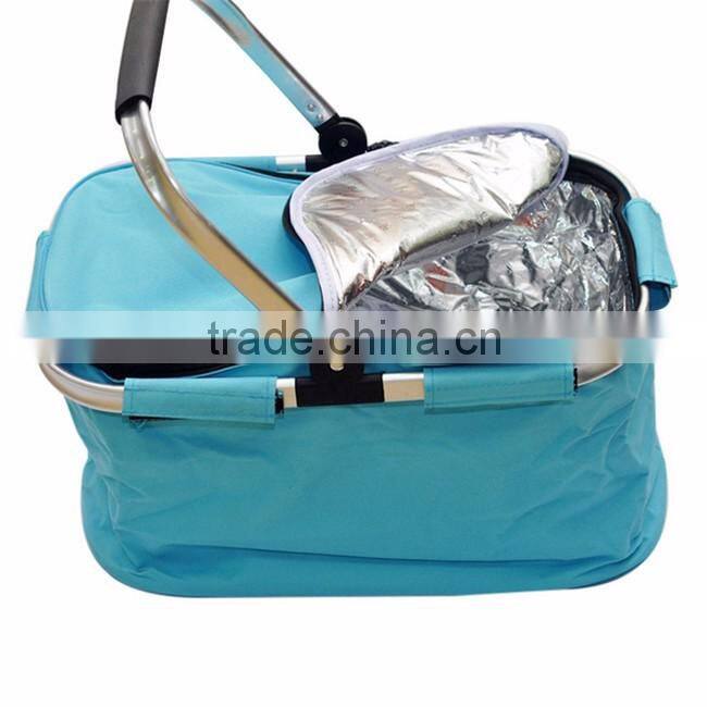 Hot sale recyclable durable lovely foldable picnic basket