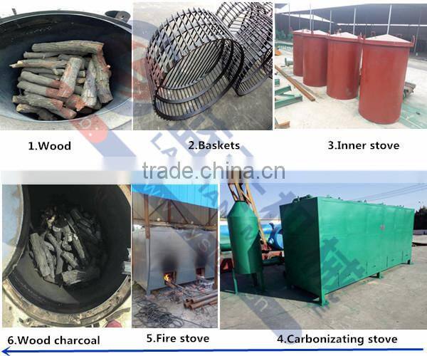 High Output Wood Charcoal Carbonized Stove Wood Log Charcoal Machine