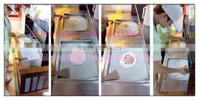 CBJF-210 450mm big pan thailand rolled fried ice cream machine