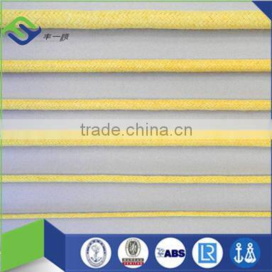 4mm diameter yellow kevlar rope 12 strand for sale