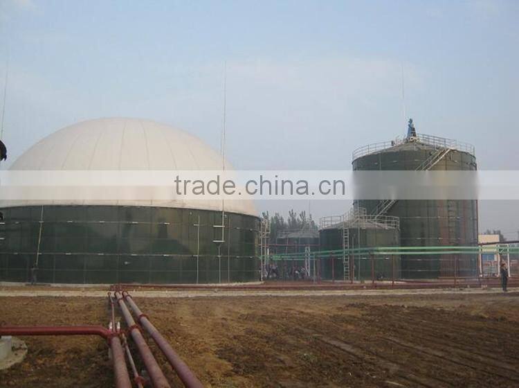 wastewater treatment anaerobic digestion tank made from glass fused to steel