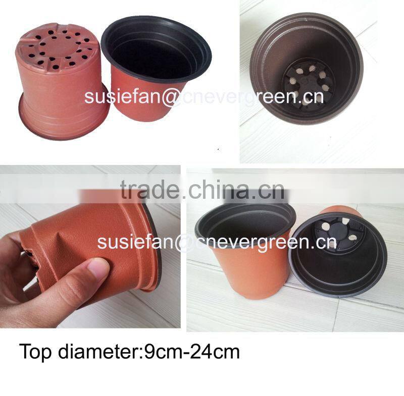 11cm lowest price soft brown colour plastic flower pot