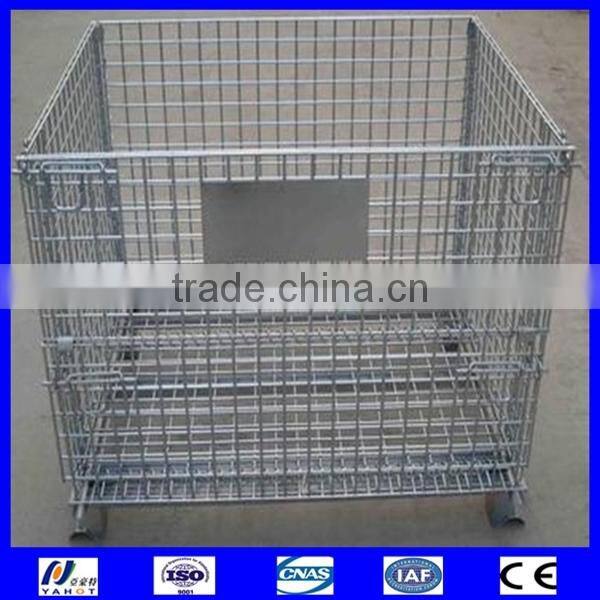 Durable Industrial Foldable storage cage, wire mesh cage, storage container