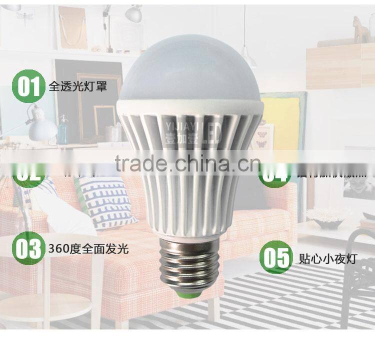 New 2.4G Wireless E27 6W/9W/12W led lighting Bulb Lamp light with Remote controller(6W)