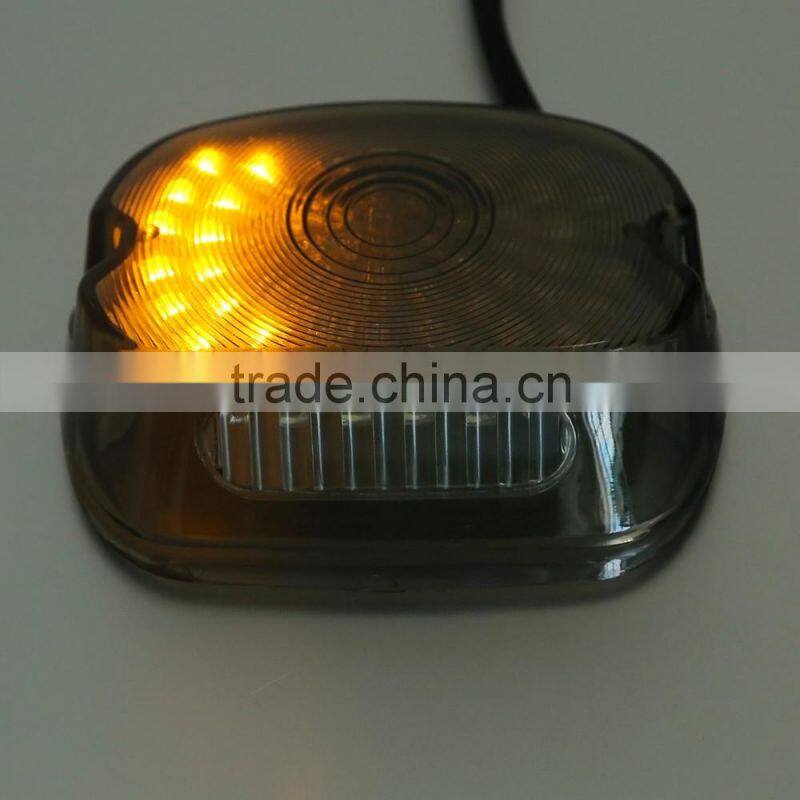 LED Smoke Tail Brake Light Turn Signal Lamp For Harley Sportster Softail Fatboy