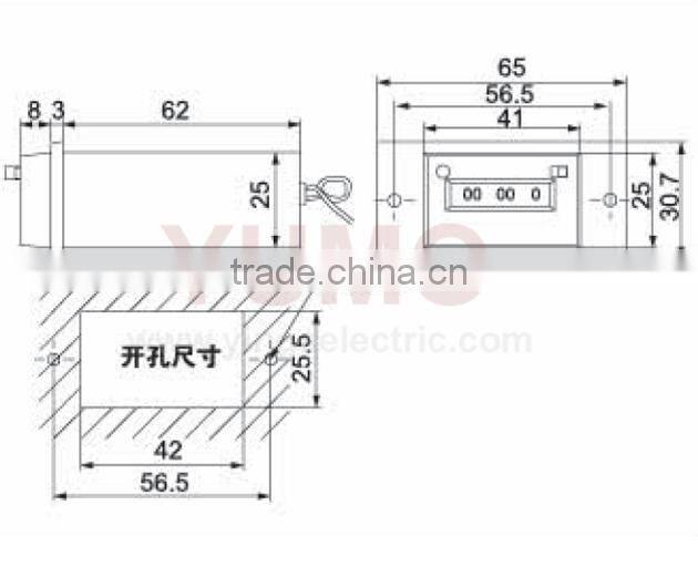CSK5-YKW 5 digit with zero clearing Electromagnetic counter counter switch