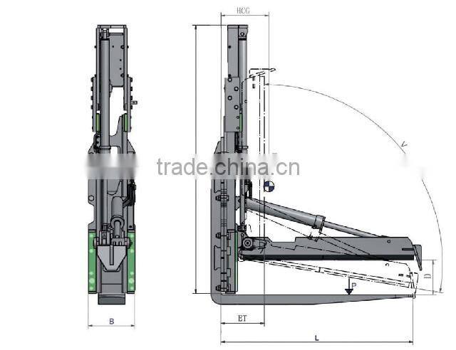 Piper stablizer for forklift trucks attachments