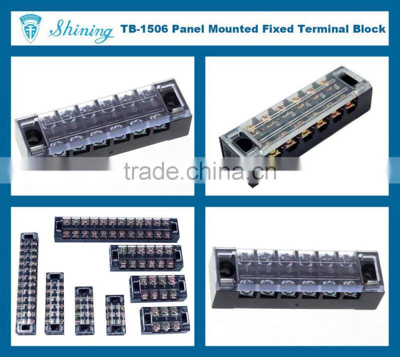 TB-1506 Plastic M3 Screw High Voltage 6 Pin Terminal Block Connector