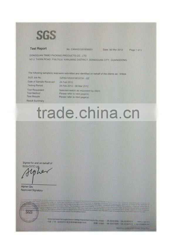 wholsale tin can for food