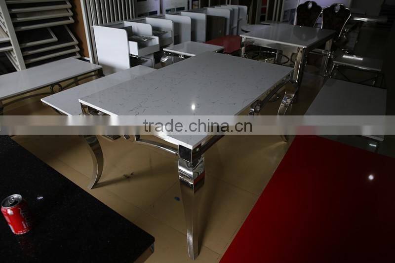 Western popular quartz dining table on sale