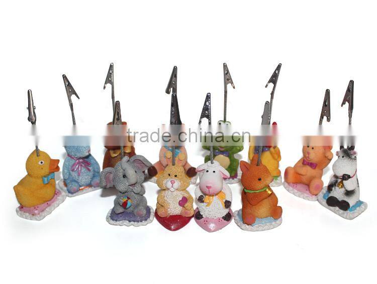 Polyresin animal shape memo clip products