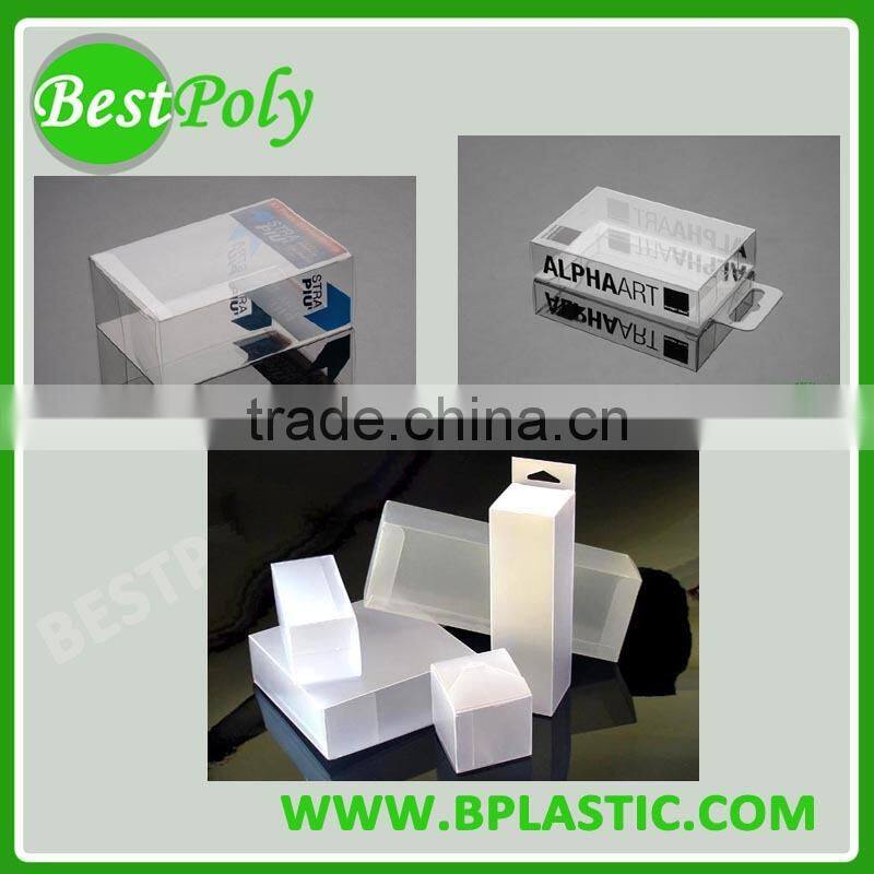 2016 China made transparent custom packaging PVC folding box