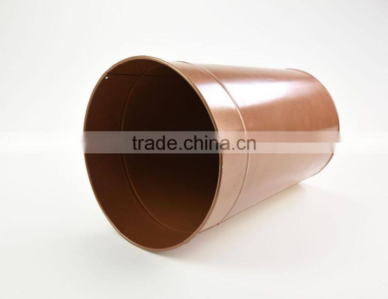 cheap hook gold galvanized metal outdoor decorative tall wholesale planters and pots