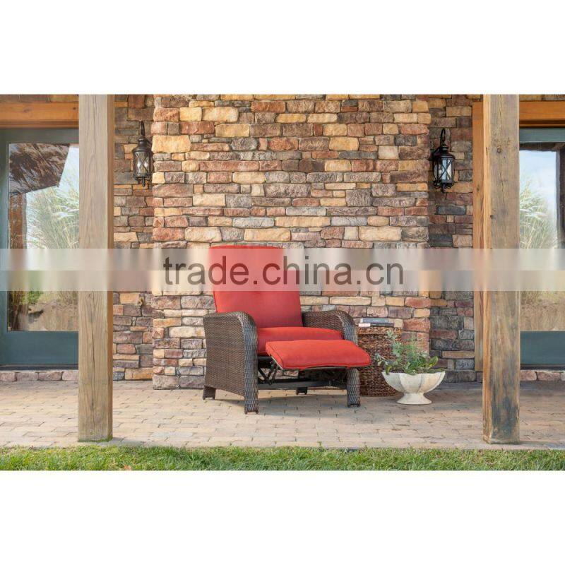 Outdoor Patio Reclining Deep Chair with Cushions