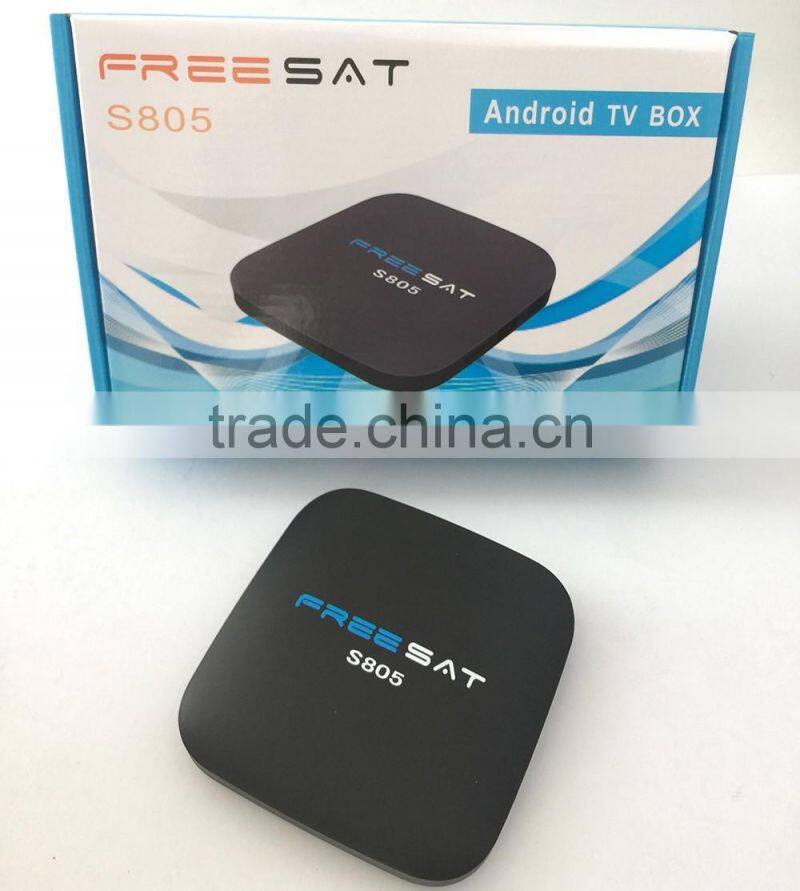 Freesat Amlogic S805 Quad core android 4.4.2 tv box support bluetooth 4.0,, 1G+8G, Amlogic android TV box