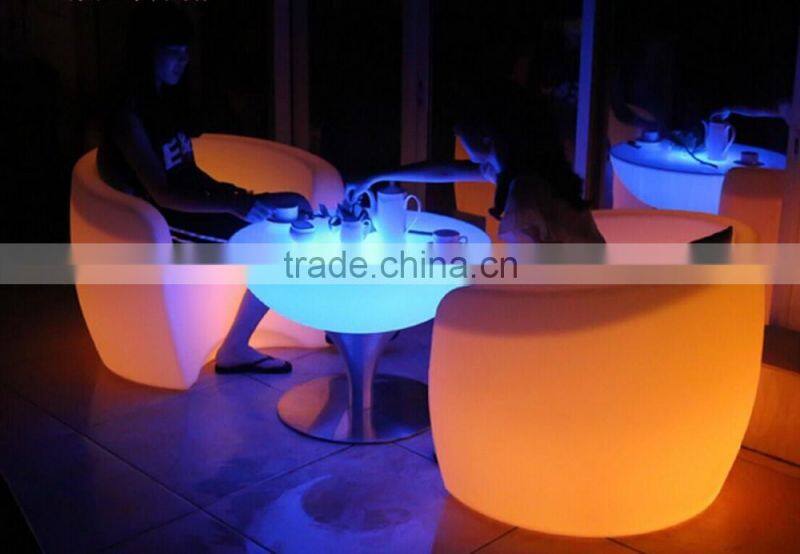 2017 Sigma 16 colors change PE plastic cheap outdoor bar stool sets