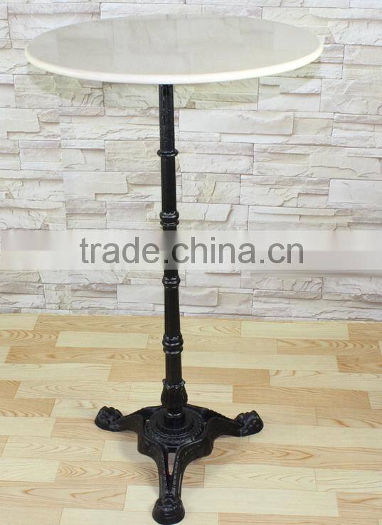 antique European style marble top cast iron High bar table LQ-G913