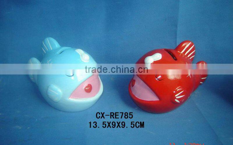 Ceramic Hop Selling Coin Saving Bank Toys, Animal Desgin Coin Bank with Sound