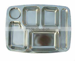 SS18/8 Stainless Steel Fast Food Tray/Mess Tray/Snack Tray,Winolaz