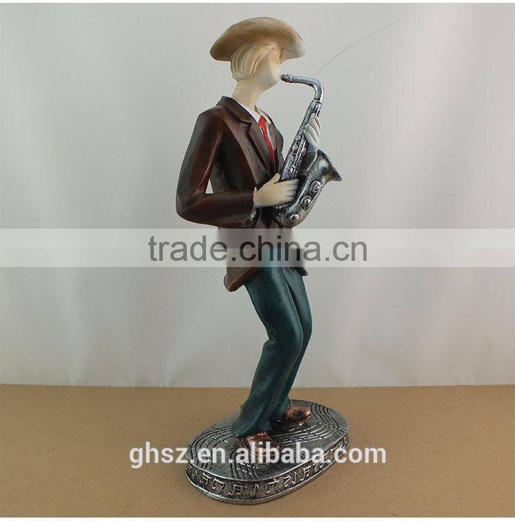 Guo hao 2015 hot sale wholesale resin musician figurines , custom musician statues