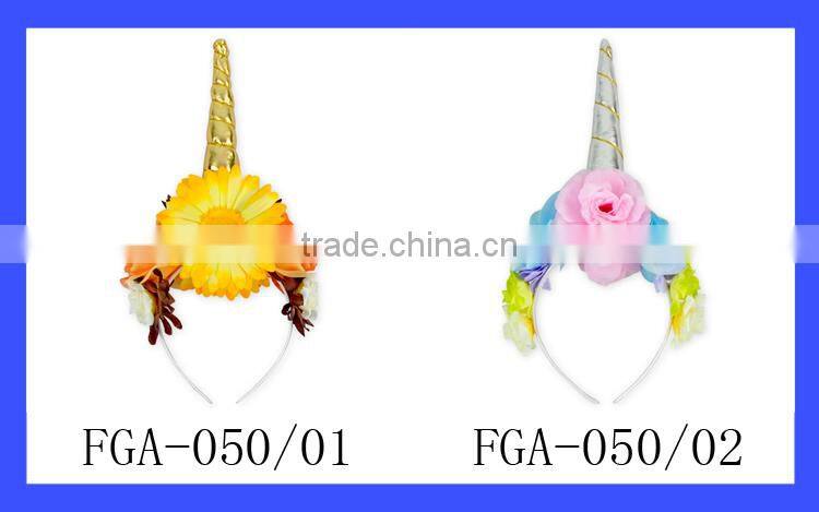 Little Girls Flower Crown Hairband Birthday Cute Elastic Baby Hair Band