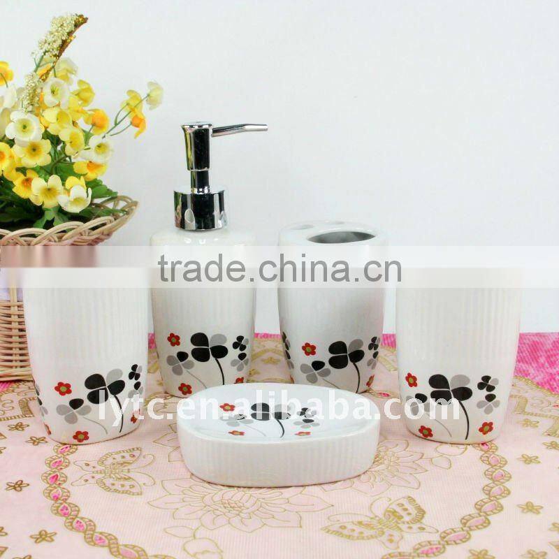 ceramic bath accessory set soap dispenser