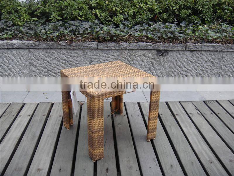 Soho Haiti Aluminum Square Rattan Table With Tempered Glass