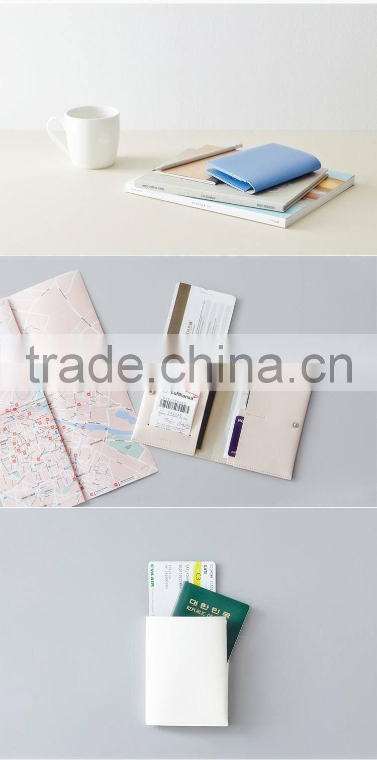 Personalize Cream Travel wallet of Leather Passport Holder with Debossed Logo