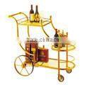 Guangzhou wholesale hotel supplies stainless steel trolley tea pot storage trolleys tea serving trolley C268