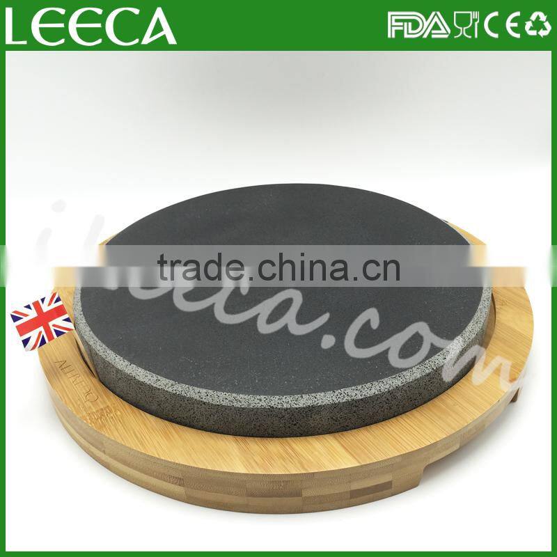 Hot stone barbecue grill | stone grill pan for steak | round shape stone steak set