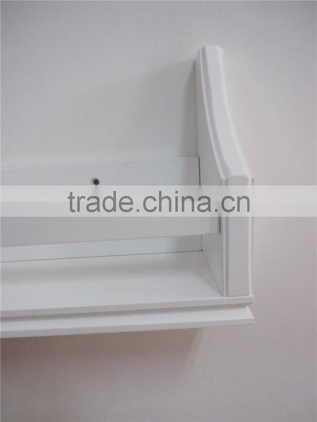 white modern bedroom furniture Wooden Wall Shelf