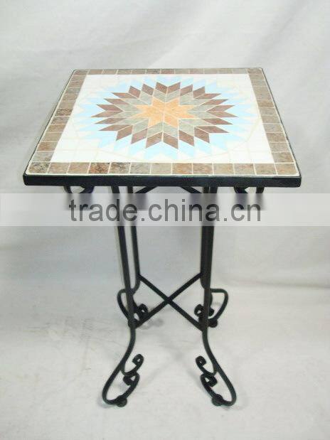 wholesales garden furniture square outdoor metal table with Diameter 60cm