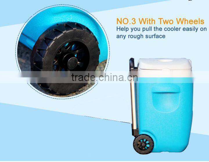 portable wheeled beer and milk ice cooler box