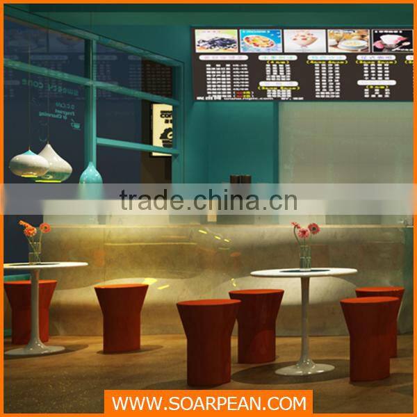 Modern Chair Fiberglass Triangle Stool Chair