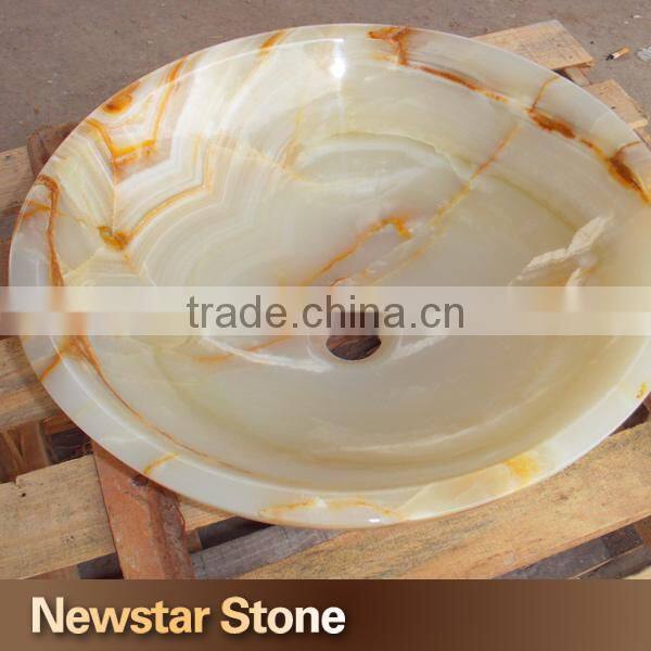 Chinese goog quality onyx stone pedestal sink