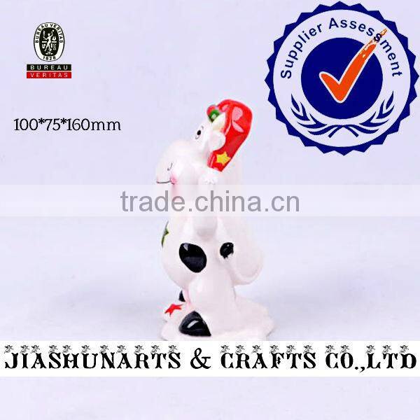 Cute Christmas Cow Ceramic Table Decorative Animals