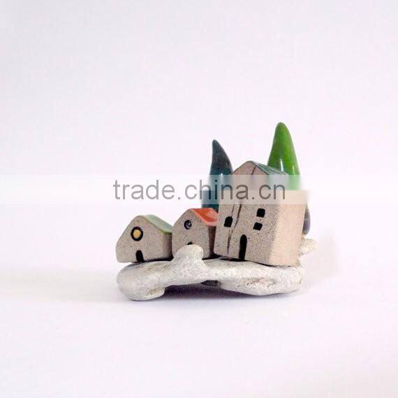 Clay sculpture art and collectibles , Ceramic artwork Contemporary art Christmas village