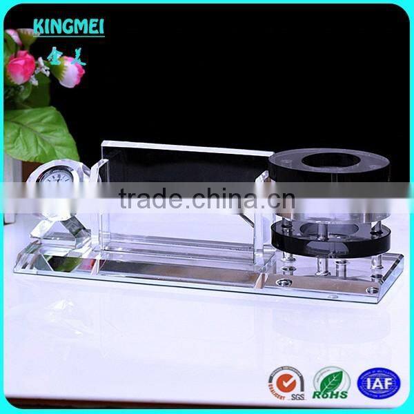 Custom single crystal acrylic pen box without lid