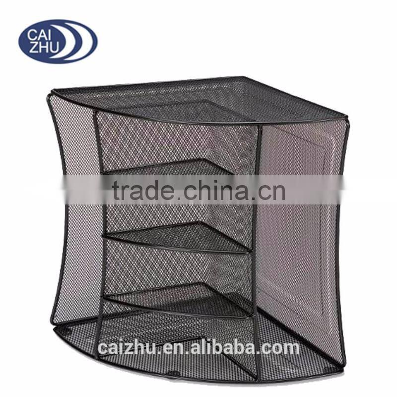 Office Steel Mesh Desktop Corner Rack Organizer