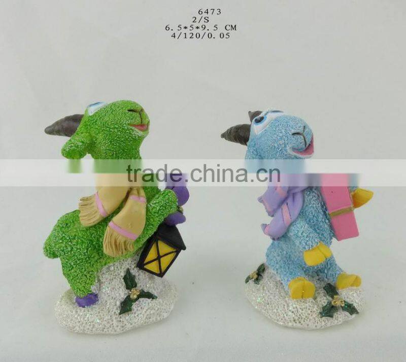 2015 russia resin sheep ornaments