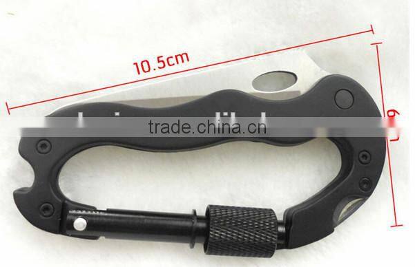 Multifunction Pocket Tool 5 in 1 Climbing Carabiner Tool with Knife